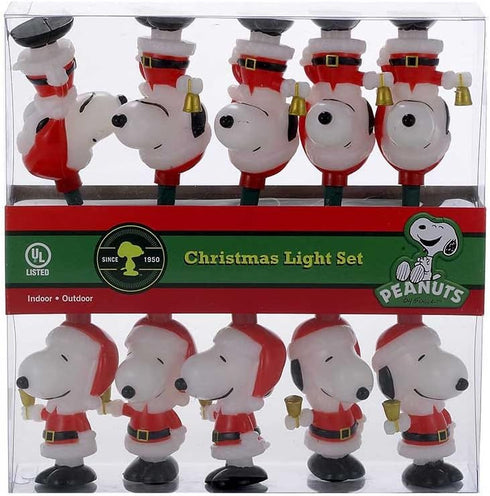 Peanuts Kurt Adler UL 10-Light Santa Suit Snoopy Light Set...