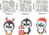 Penguins Die Cuts for Card Crafting Dies Chrismas Greeting Card Cutting Dies Embossing Stencils Template for DIY Crafts Scrapbooking Card Making S...
