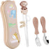 Toddler Utensils Stainless Steel Kids Silverware Set with Kids Training Chopsticks and Baby Spoon and Fork for Self Feeding Learning with Case...