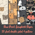 Paw Print Scrapbook Paper 20 sheet double sided 4 pattern: dog scrapbook paper pad - pet scrapbooking supplies - puppy pads collection kit for scr...