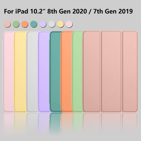 iPad 9th Generation Case 2021/iPad 8th Generation Case 2020 10.2 Inch with Pencil Holder, iPad 7th Gen 2019 Case with Soft Baby Skin Silicone Back...