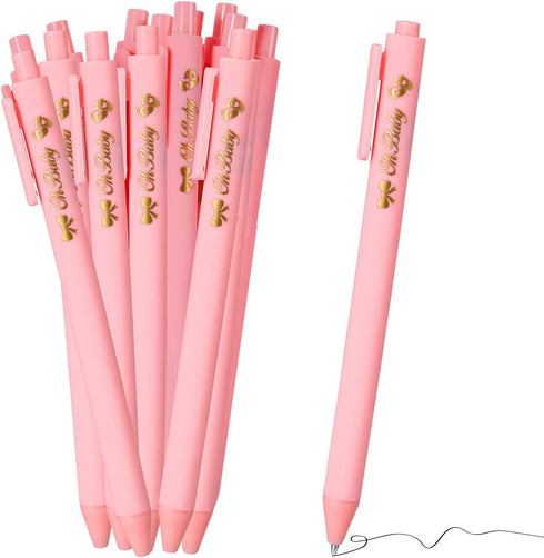 50pcs Baby Shower Pens, Retractable Ballpoint Pens for Baby Shower Them Patterns Baby Shower Ballpoint Pens with Stylus Tip Baby Shower Pen Favors...