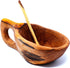 Reclaimed Olive Wood Salt and Spice Pot with Spoon - Kenya...
