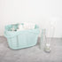 UUJOLY Plastic Organizer Storage Baskets with Handles, Shower Caddy Bins Organizer for Bathroom and kitchen (Blue)...