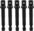 Square Socket Bit Adapter, 5 Pcs 3/8 Hex Impact Socket Extension Socket Driver Bits Set Impact Socket Adapter for Automotive DIY Drills(1/4 Hex Sh...