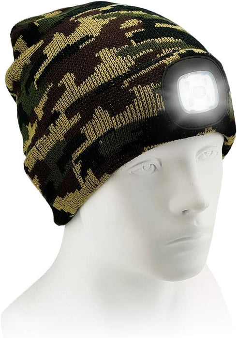 CENSGO Unisex Hat with Light, USB Rechargeable LED Headlamp Beanie, Gifts for Dad Father Men Husband Warm Knitted Cap...