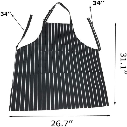Kitchen Aprons for Men Women Chefs Adjustable Bib Aprons with Big Pockets...