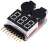 5PCS 2in1 1-8s Lipo Battery Voltage Tester,RC Low Voltage Buzzer Alarm,Battery Monitor Checker Tester for 1-8s Lipo/Li-ion/LiMn/Li-Fe...