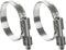 2 Pack Heavy Duty Worm Hose Clamp, Adjustable Range 2 1/4"-3 1/8" (57-79mm) 304 Stainless Steel Worm Gear Drive Hose Clamps for Water Pipe, Plumbi...