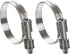 2 Pack Heavy Duty Worm Hose Clamp, Adjustable Range 2 1/4"-3 1/8" (57-79mm) 304 Stainless Steel Worm Gear Drive Hose Clamps for Water Pipe, Plumbi...