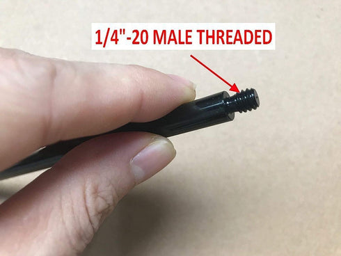 Metal Tripod Extender Tube Extension Rod/Tripod Pole - with 1/4inch-20 Female Threaded and 1/4inch-20 Male Threaded for Tripod Stabilizer for DSLR...