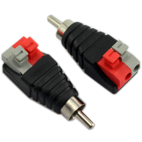 E-outstanding 5PCS Speaker Wire Cable to Audio Male RCA Connector Adapter Jack Plug...