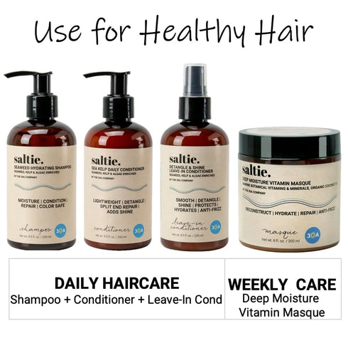 Saltie Sea Kelp Daily Hair Conditioner I Nourish with Sea Weed, Kelp & Algae I Lightweight, detangle, repair split ends, adds shine for radiant ha...
