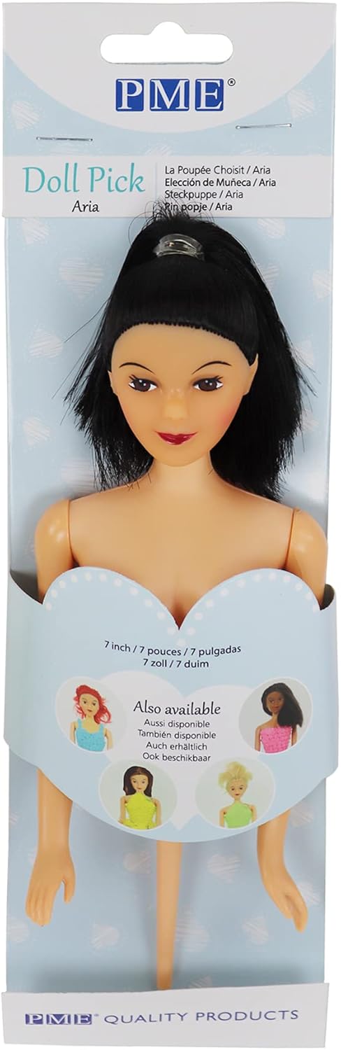 PME Doll Pic for Cake - Aria, Black Hair...