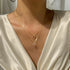 Gold Layered Necklace for Women 14K Gold Plated Dainty Necklace Diamond Cross Heart Pearl Snake Pendant Necklace Herringbone Paperclip Chain Choke...