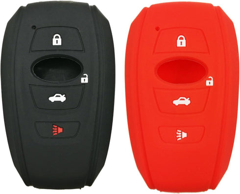 2Pcs Coolbestda 4 Buttons Smart Key Fob Protector Case Cover Keyless Entry Shell for Subaru BRZ 2015-2022 Legacy 2020 2021 2022 2023 Outback Ascen...