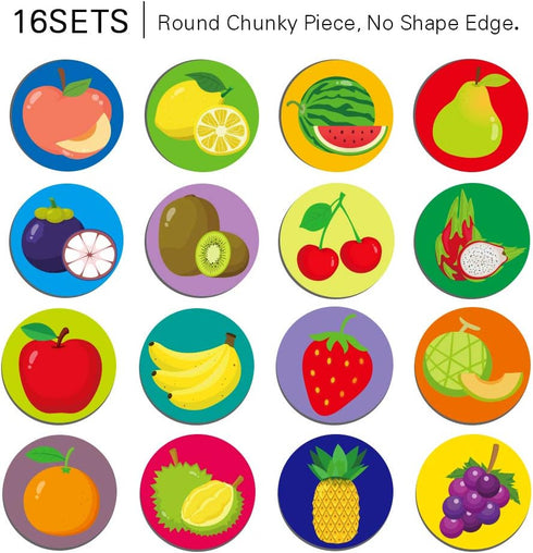 KiDEPOCH Memory Game with 16 Matching Pairs Featuring Fruit Element Non Toxic Preschool Educational Matching Game for Kids Toddlers 3 Year Old and...