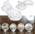 Hipiwe Acrylic Tea Cup Saucer Display Stands Clear Dinnerware Display Easel Stand Teacup Sets Plate Holder,Pack of 8 (8pcs,Short Legs)...