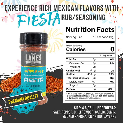 Lane's Fiesta Taco Seasoning Mix, All-Natural Keto Taco Seasoning, Chicken Taco Seasoning Mild, No MSG, Gluten Free Taco Seasoning Mix, 4.0 Oz...