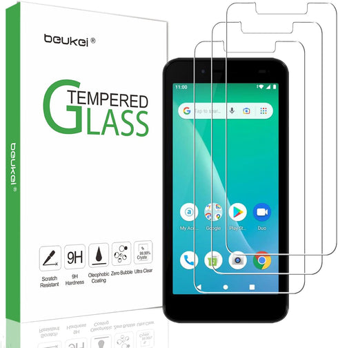 beukei (3 Pack) Compatible for Unimax UMX U696CL Screen Protector Tempered Glass,Touch Sensitive,Case Friendly, 9H Hardness...