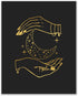 Occult Gold and Black Prints - Set of 6 (8x10) Glossy Wall Art Decor Alchemy - Witch -Third Eye - Planets...