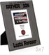 KATE POSH The Love Between a Father & Son is Forever Engraved Leather Picture Frame, Father of The Groom, Best Dad Ever, First Father's Day, Daddy...