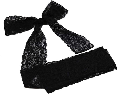 VGOODALL 3 Inch Black Lace Ribbon, 10 Yards Wide Lace Trim for Sewing Elastic Floral by Roll for Bridal Wedding Decoration DIY Sewing Craft Gift W...