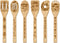 GLOBLELAND 6Pcs Mushroom Bamboo Cooking Utensils Wooden Engraved Cooking Spoons Set Carving Kitchen Bamboo Spatula Set Wood Cooking Spoon for Kitc...