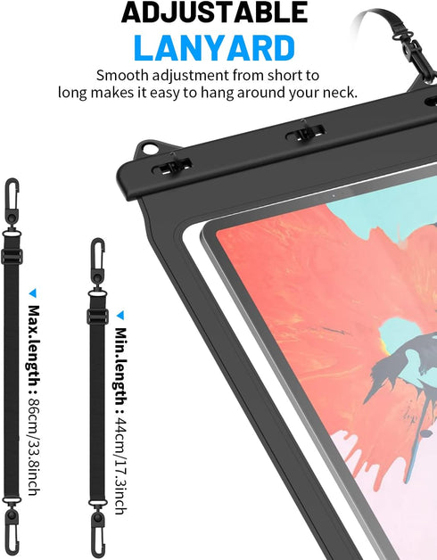 AICase Universal iPad Waterproof, Dry Bag Pouch for iPad Pro 12.9 5th/4th/3rd Gen iPad Pro 11/10.5/9.7, New iPad 9.7, iPad Pro 9.7, iPad Air 4/Air...