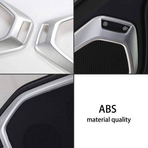 Voodonala for Jeep JL Top Speaker Audio Surround Trim for 2018 2019 Wrangler JL JLU 2020 Gladiator JT Trunk Silver...