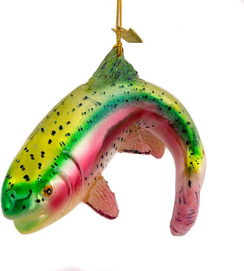 Noble Gems Kurt Adler Glass Rainbow Trout Fish Ornament, 4.75-Inch...