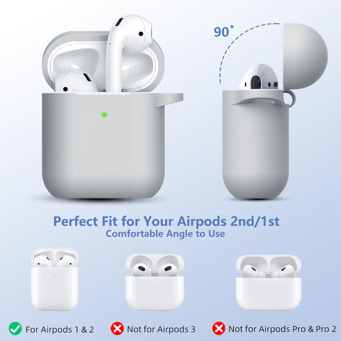 Lerobo for Airpod Case Cover, with Cleaner Kit and Magnetic Airpod Strap Anti-Lost Cord Sports Lanyard,Soft Slicone Cover Compatible with Apple Ai...