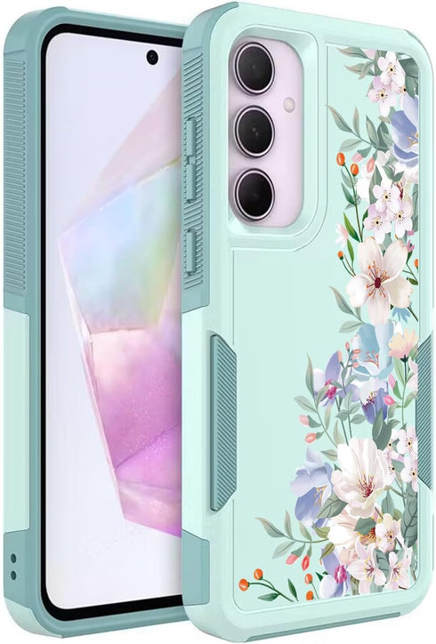 for Samsung Galaxy A35/A55 5G Case: Cute Flowers Floral Design for Girls Women Slim Soft TPU Bumper Shockproof Silicone Cell Phone Cover A35 A55 (...