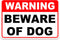 Beware of Dog Sign - 8 x 12 Aluminum Dog on Premises Sign - Dog Warning Signs for Property - Beware of Dog Signs for Fence - Be Aware of The Dog S...