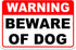 Beware of Dog Sign - 8 x 12 Aluminum Dog on Premises Sign - Dog Warning Signs for Property - Beware of Dog Signs for Fence - Be Aware of The Dog S...
