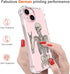 for iPhone 15 Case Skull Skeleton Cute Clear with Design, Girly for Women Girls Floral Transparent Case Compatible with iPhone 15 Skull Skeleton.....