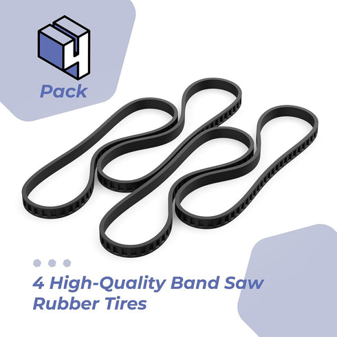 650721-00 Bandsaw Tires Replacement for D-ewalt Band Saw DWM120, Fit for D-ewalt Bandsaw Parts - 4 Pcs...