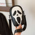 1 Pcs Ghost Face Shoulder Bag Lovely Ghost Face Purse Goth Purses And Handbags for Men And Women?Black, White?...