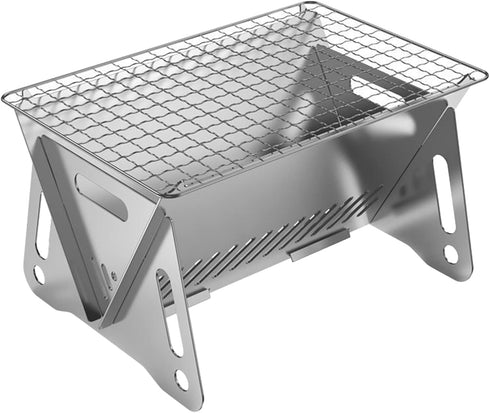 Wood Burning Camping Stove Folding With Pot Stand Portable Stainless Steel Grill Backpacking Stove For Hiking Picnic...