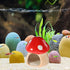 Saim Aquarium Mushroom House, Ceramic Mushroom Cave, Fish Tank Landscape Aquarium Hideout Hideaway Spawning Cave for Betta Fish, Shrimp Crab to Re...
