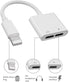 Headphone Adapter Lightning to Audio Jack and Charger Extender Earphone Charging Splitter Compatible with iPhone 11 12Mini pro max xs xr x se2 7 8...