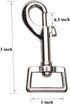 LOUHUA 10 Pieces 3 x 1 Inch Heavy Duty Nickel Plated Swivel Snap Hooks Pet Buckle...