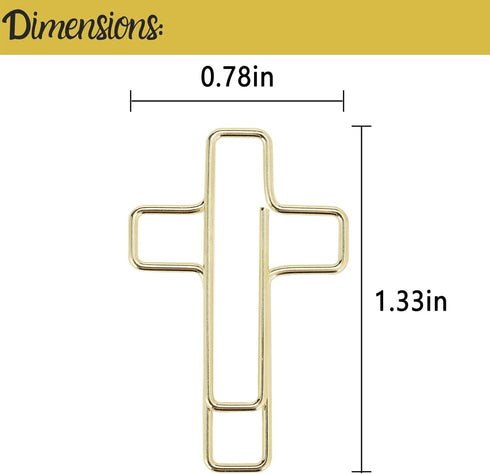 Mr. Pen- Cross Paper Clips, 35 Pack (Gold and Rose Gold Color), Bible Paper Clips, Journaling Paper Clips, Bible Study Supplies, Christian Journal...