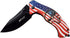 MTech USA MT-A1025A Spring Assist Folding Knife, Black Straight Edge Blade, American Flag Handle, 4.75-Inch Closed...