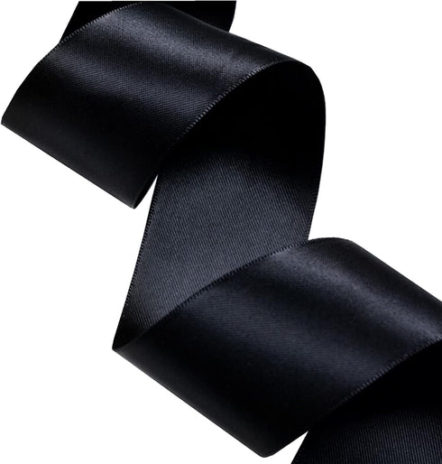 1.5" Single Face Satin Ribbon 50 Yards Roll for Gift Wrap Sewing Projects Crafting Projects DIY Bow Wedding Decoration (Black)...