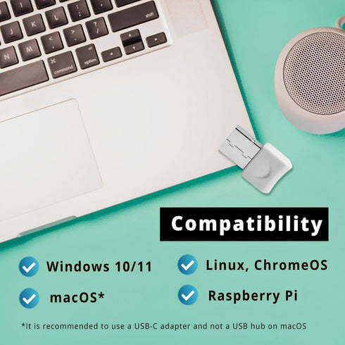 USB Bluetooth Adapter for PC, macOS, Linux, ChromeOS, Raspberry Pi – Low Energy, Long Range Bluetooth Adapter for Mouse, Keyboard, Headphones, Spe...