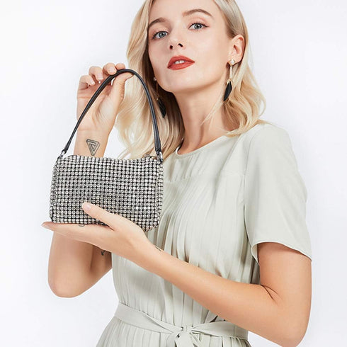 Bling Bling Crystals Evening Clutch Bag for Women Girls Sparkling Crossbody Bag Wedding Prom Party Club Purses Handbags...