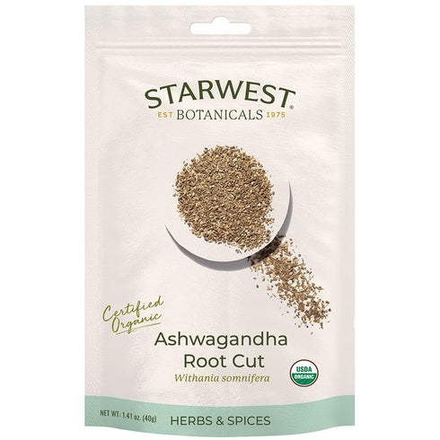 Starwest Botanicals Ashwagandha Root Cut Organic Eco-Friendly (1.41 oz)...