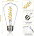 ST58 (ST19) Vintage Edison LED Bulb, Daylight White 4000K, Antique Flexible Spiral LED Filament Light Bulb, 600LM Dimmable, 6W Equivalent to 60W, ...