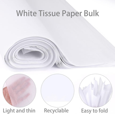 Tissue Paper 80 Sheets Wrapping Tissue Paper Bulk 14x20 Inch Tissue Paper for Gift Bag Wrapping DIY Arts Crafts Shredded Filler Birthday Graduatio...